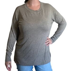 Worthington Light Brown Long Sleeve Crew Neck Sweater Size Large